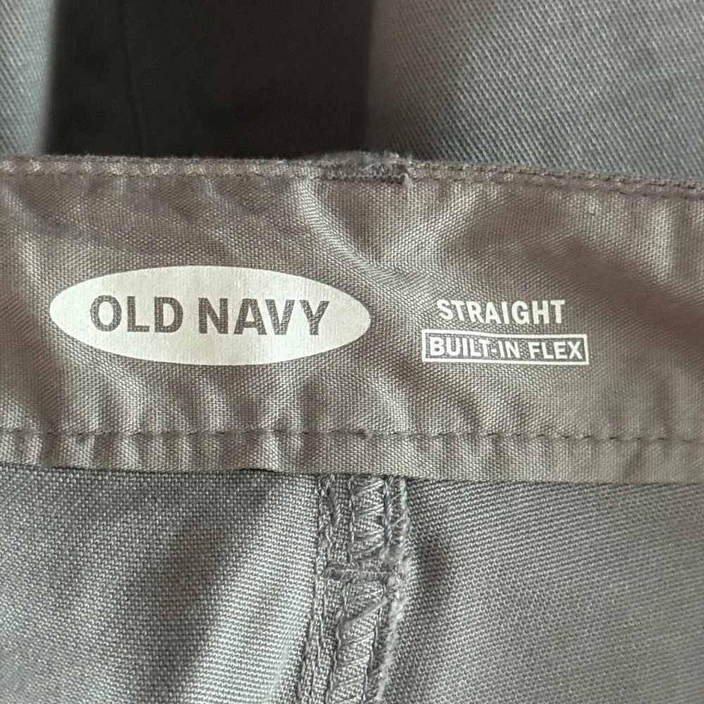 Old Navy Boys Earl Gray Twill Chino Uniform Pants School Casual Everyday Neutral
